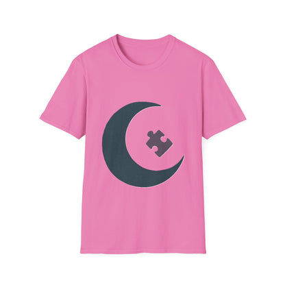 Autism Awareness Moon Puzzle T-Shirt – Minimalist Neurodiversity Tee