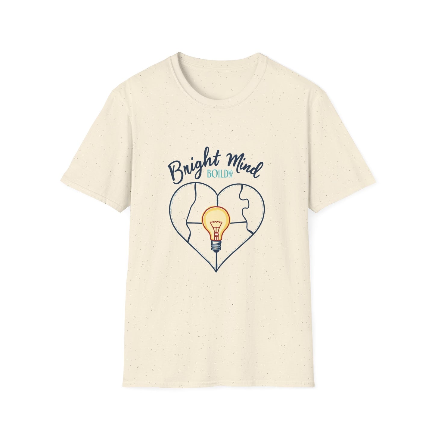 Bright Mind, Bold Heart Shirt – Autism Awareness & Empowerment T-Shirt | Puzzle & Lightbulb Design