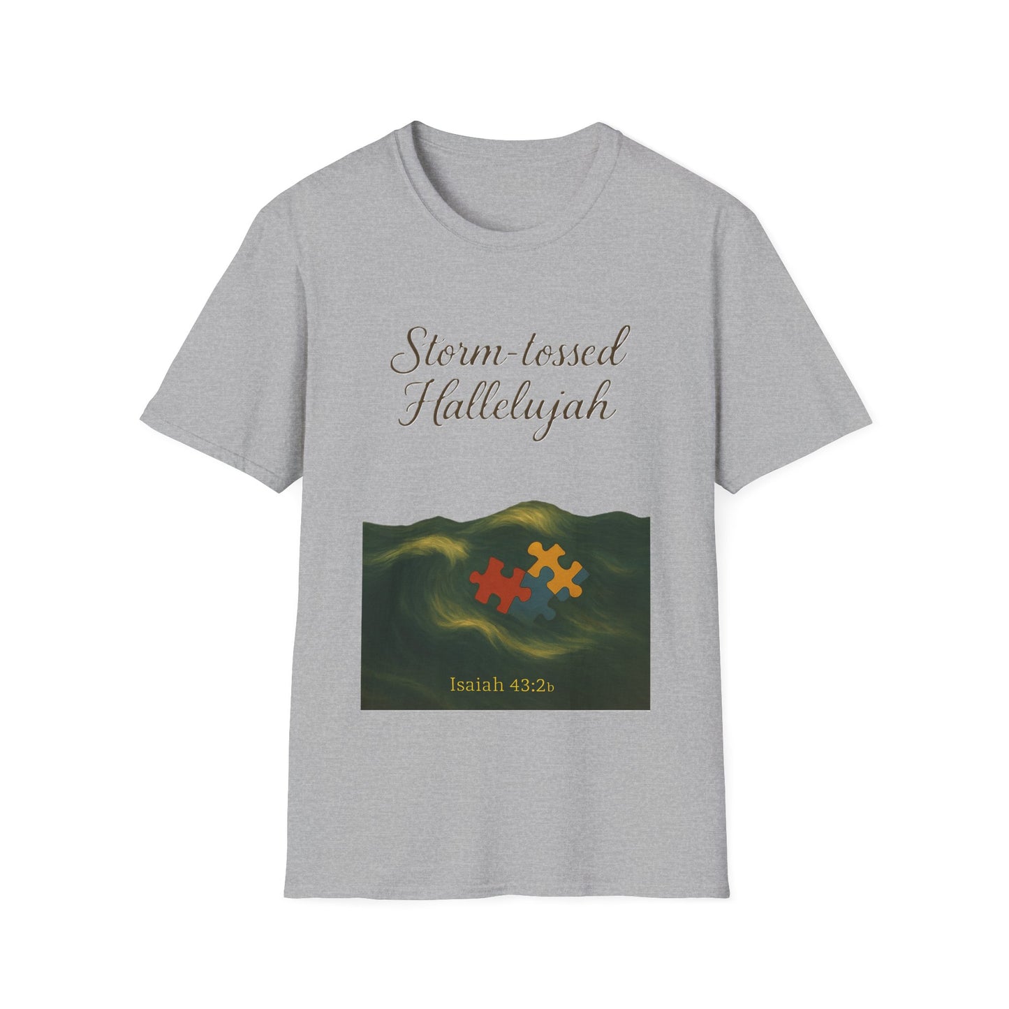 Storm-Tossed Hallelujah Christian T-Shirt – Isaiah 43:2 Faith & Hope Tee
