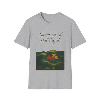 Storm-Tossed Hallelujah Christian T-Shirt – Isaiah 43:2 Faith & Hope Tee
