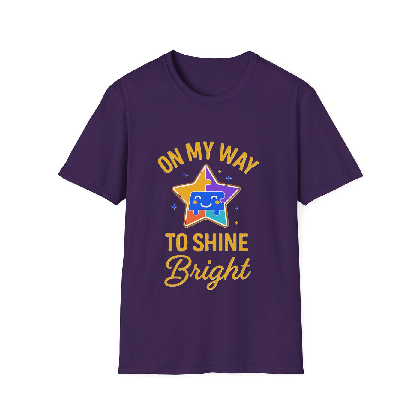 On My Way To Shine Bright Autism T-Shirt - Soft Unisex Tee