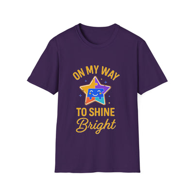 On My Way To Shine Bright Autism T-Shirt - Soft Unisex Tee