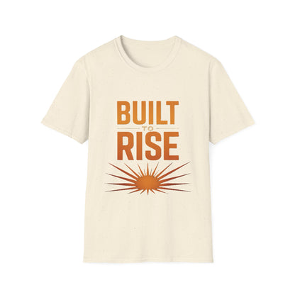Built to Rise Shirt – Motivational Design with Sunrise & Empowerment Message
