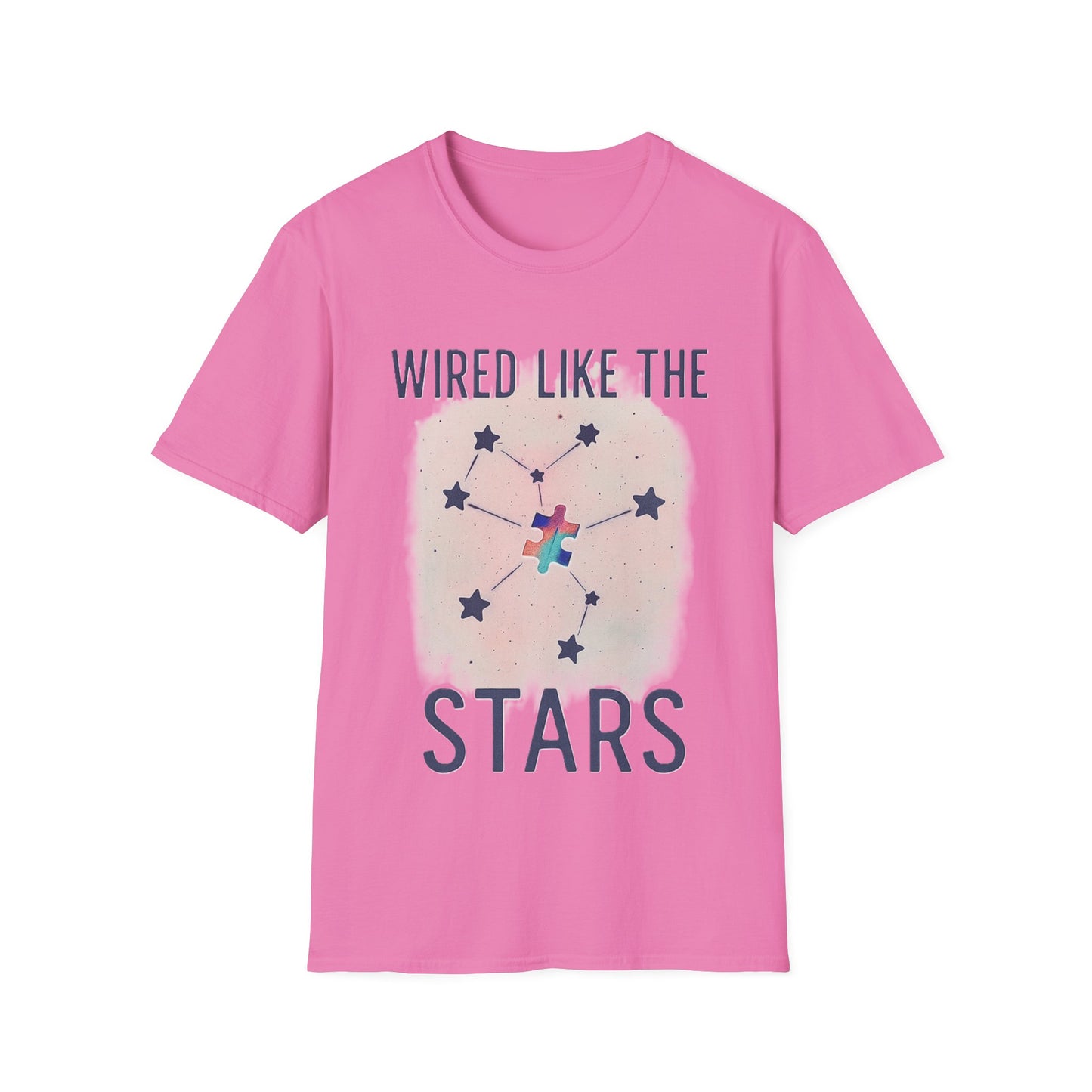 Wired Like the Stars Neurodiversity T-Shirt – Autism Pride Puzzle Star Tee