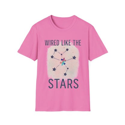 Wired Like the Stars Neurodiversity T-Shirt – Autism Pride Puzzle Star Tee