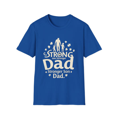 Strong Dad Stronger Son Autism Awareness T-Shirt – Proud Father Support Shirt
