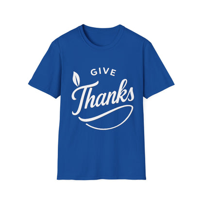Give Thanks Shirt – Minimalist Thanksgiving Gratitude Graphic T-Shirt