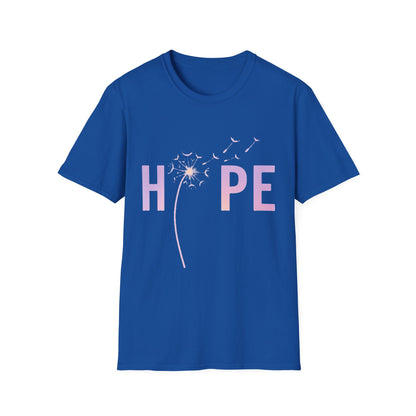 Hope Inspirational Dandelion T-Shirt – Positive Mental Health & Cancer Support Shirt