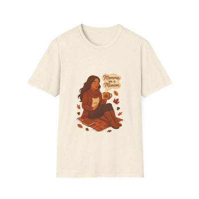 Momma on a mission autumn  T-Shirt - Soft women's Tee