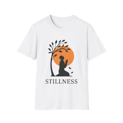 Stillness Christian T-Shirt – Faith, Prayer & Peace-Inspired Minimalist Tee