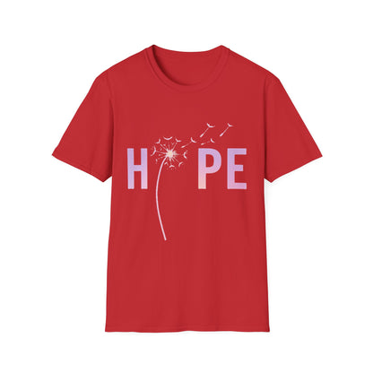 Hope Inspirational Dandelion T-Shirt – Positive Mental Health & Cancer Support Shirt
