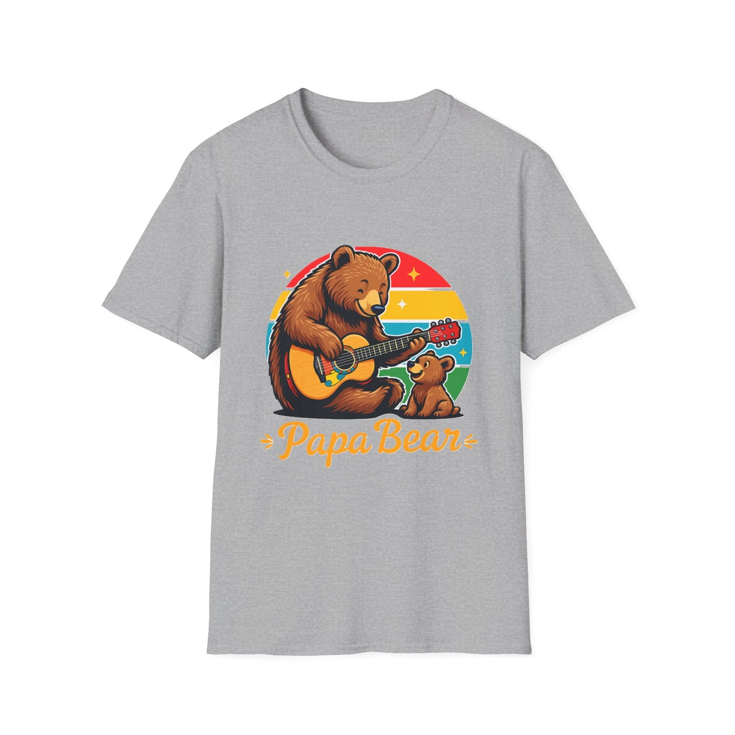 Papa Bear Guitar T-Shirt – Funny Bear Dad Shirt for Fathers  Alternative Title Options
