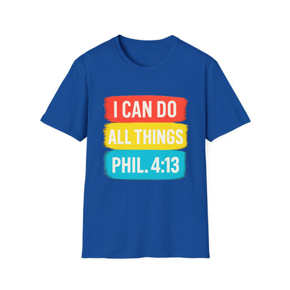 I Can Do All Things Shirt – Philippians 4:13 Christian Inspirational T-Shirt