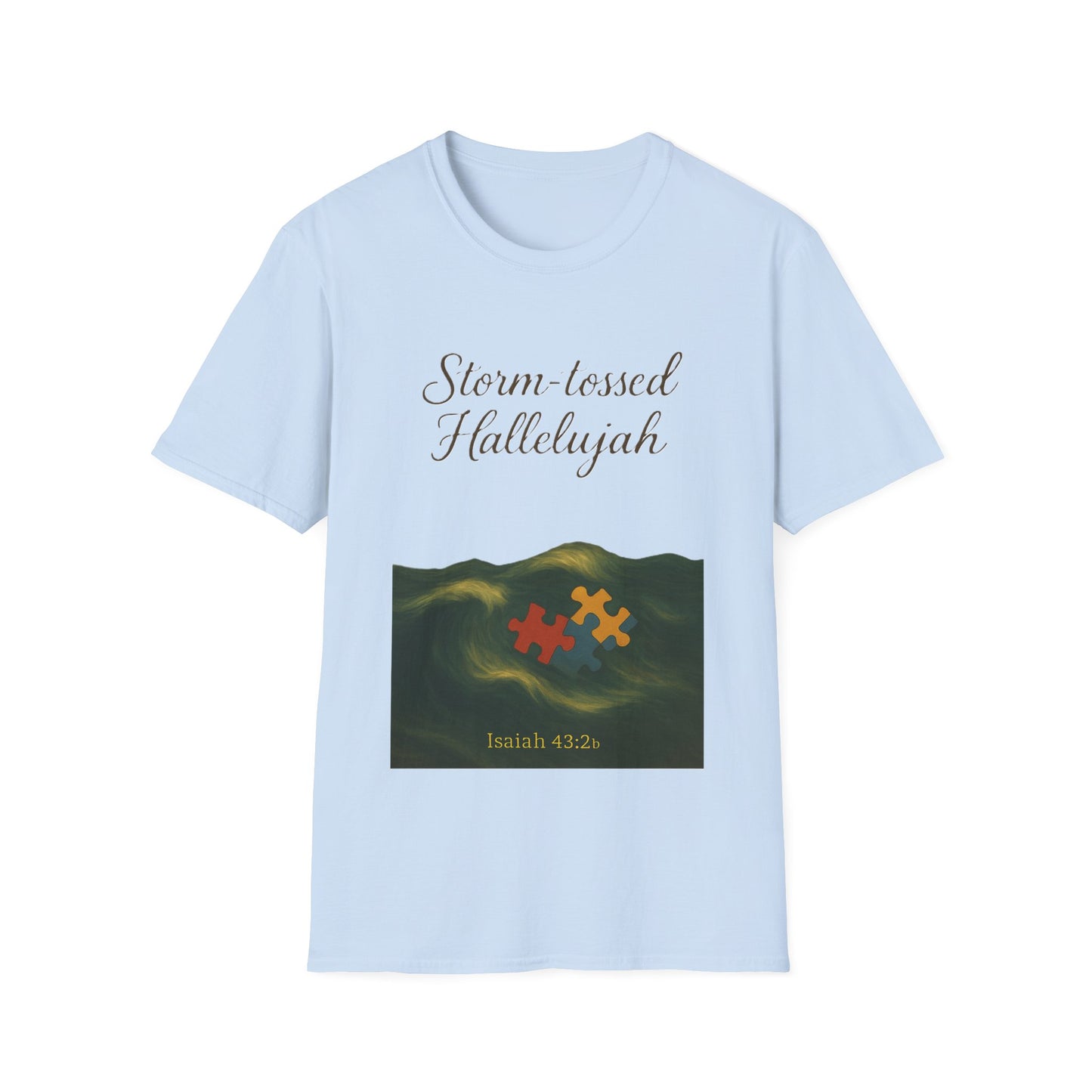 Storm-Tossed Hallelujah Christian T-Shirt – Isaiah 43:2 Faith & Hope Tee