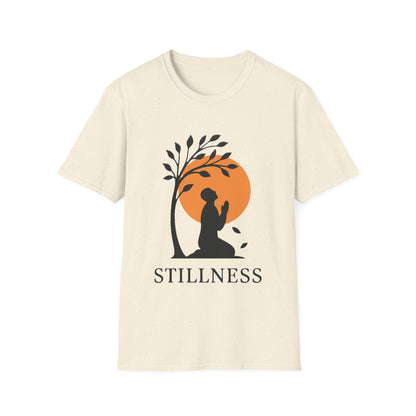 Stillness Christian T-Shirt – Faith, Prayer & Peace-Inspired Minimalist Tee