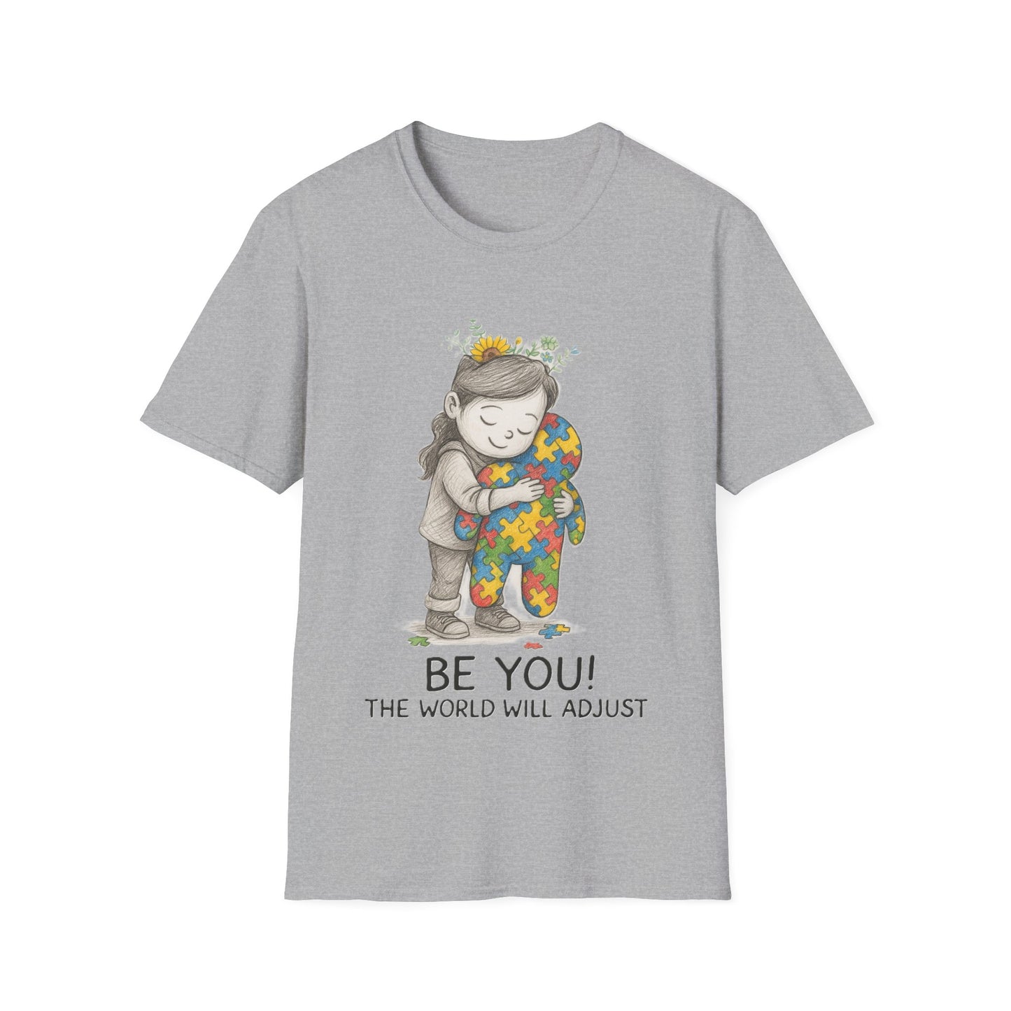 Be You The World Will Adjust T-Shirt – Autism Acceptance Neurodiversity Shirt