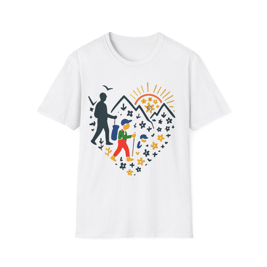Father And Child Hiking T-Shirt - Soft Unisex Tee