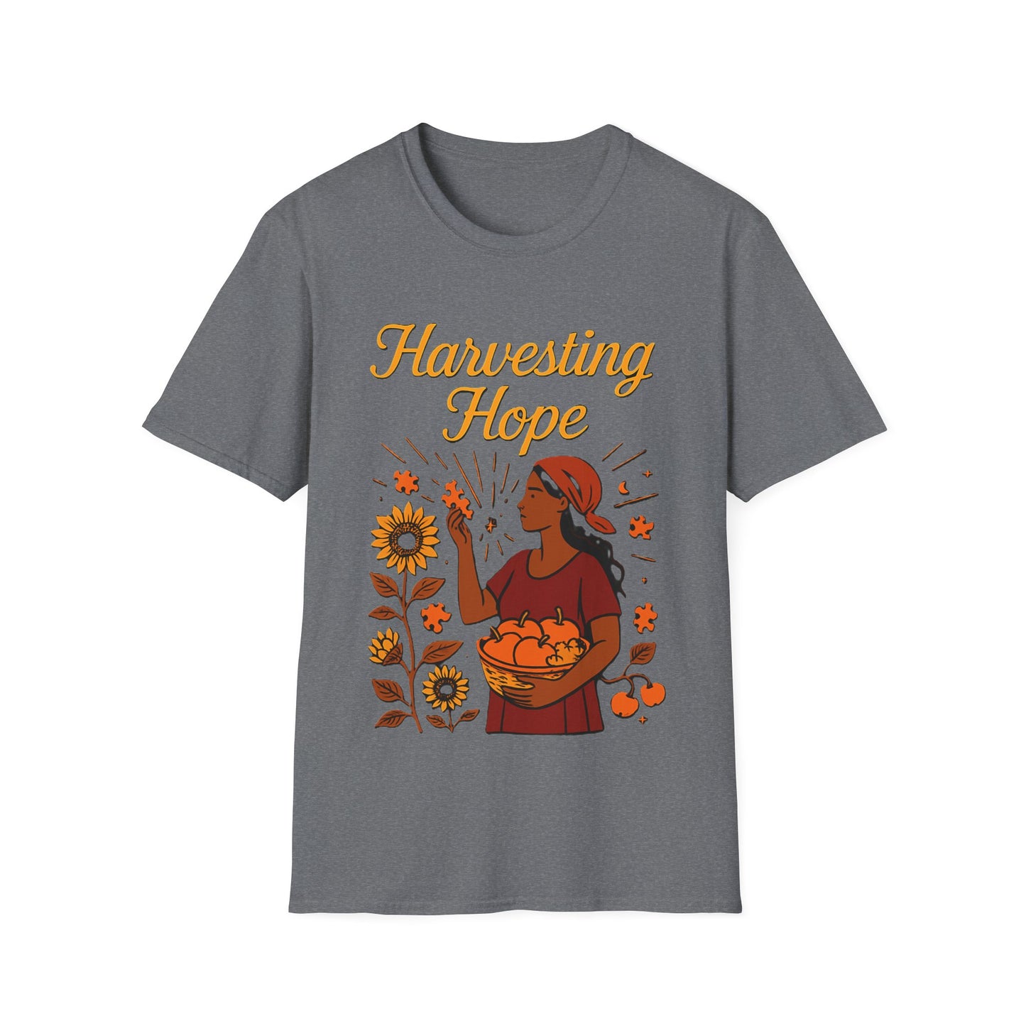 Harvesting Hope Shirt – Inspirational Sunflower Nature Graphic T-Shirt