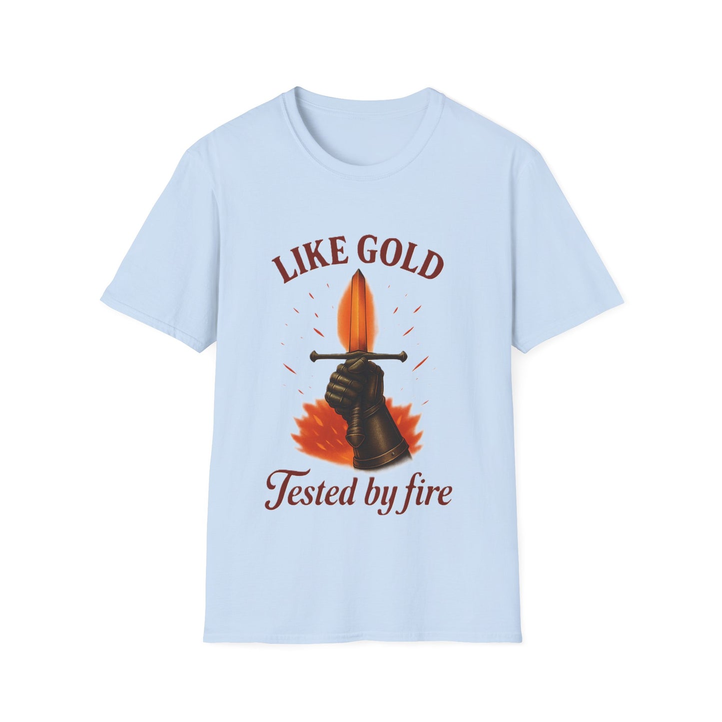 Like Gold Tested by Fire T-Shirt – Strength & Resilience Symbol Tee
