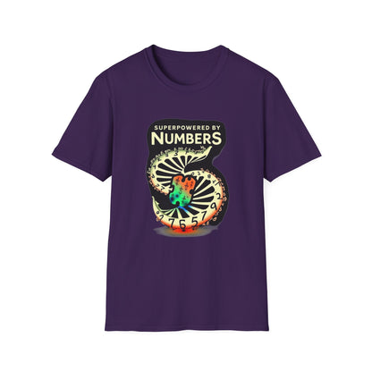 Superpowered by Numbers Graphic T-Shirt – Symbolic Energy Design