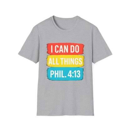 I Can Do All Things Shirt – Philippians 4:13 Christian Inspirational T-Shirt