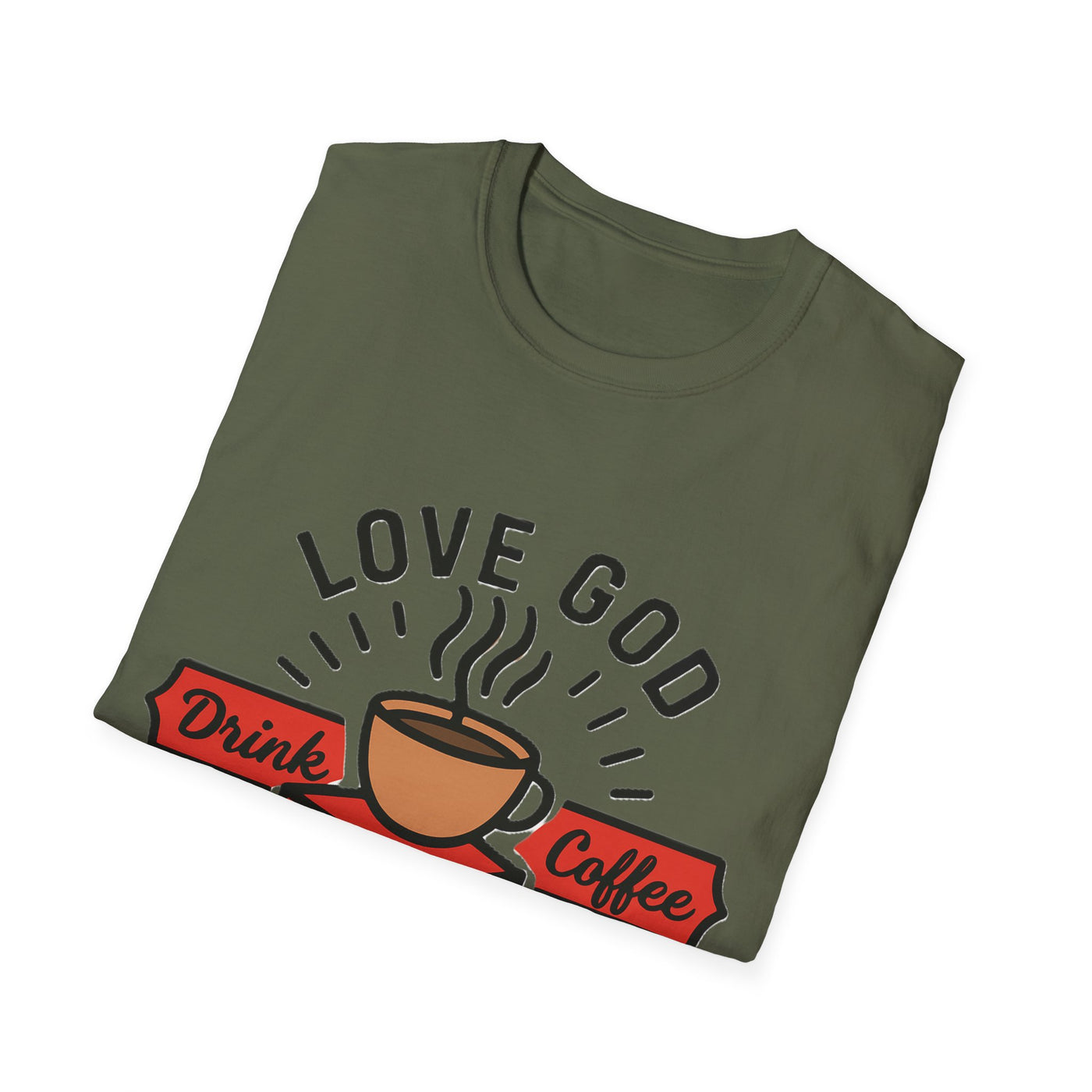 Love God, Drink Coffe, Read Books T-Shirt - Soft Unisex Tee
