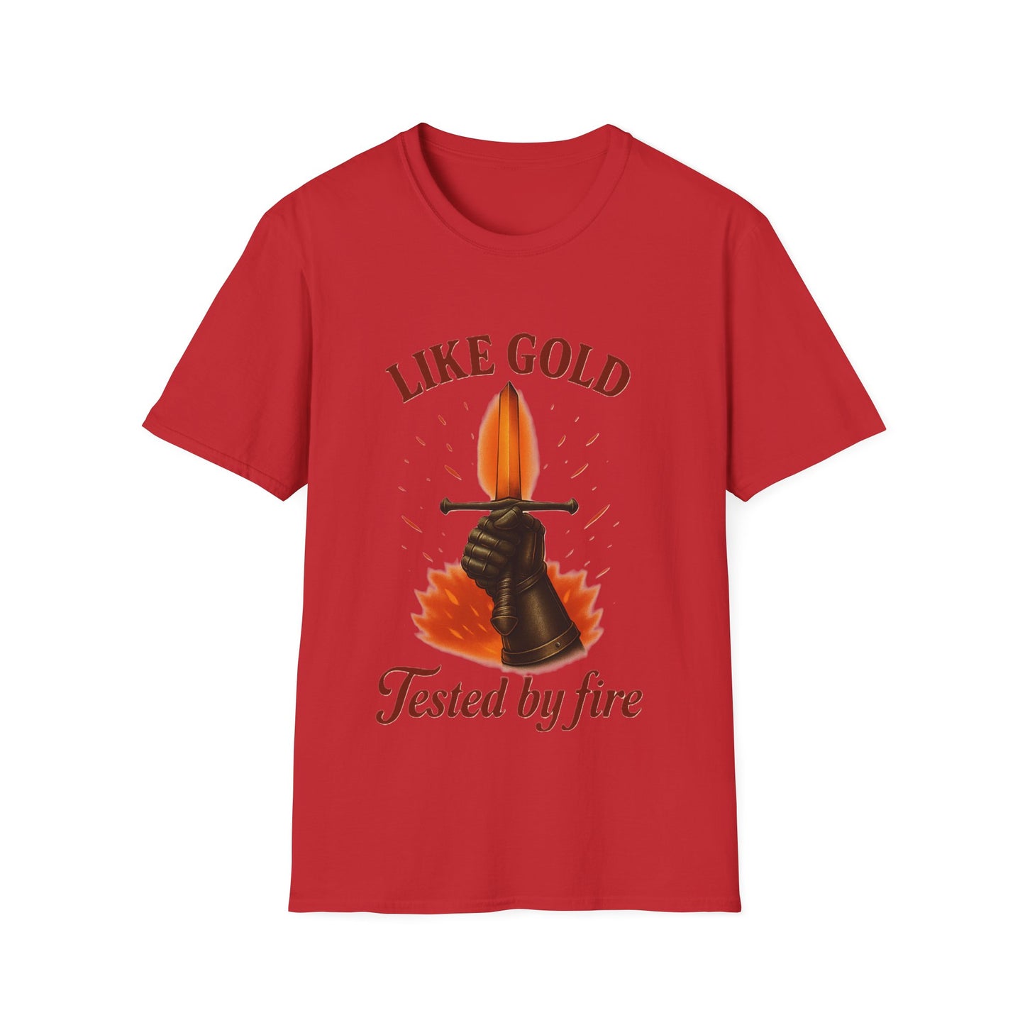Like Gold Tested by Fire T-Shirt – Strength & Resilience Symbol Tee
