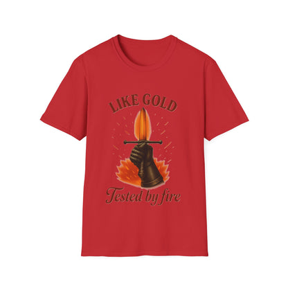 Like Gold Tested by Fire T-Shirt – Strength & Resilience Symbol Tee