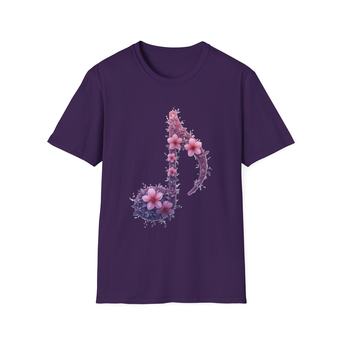 Floral Music Note T-Shirt – Aesthetic Flower Music Lover Graphic Tee