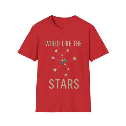 Wired Like the Stars Neurodiversity T-Shirt – Autism Pride Puzzle Star Tee