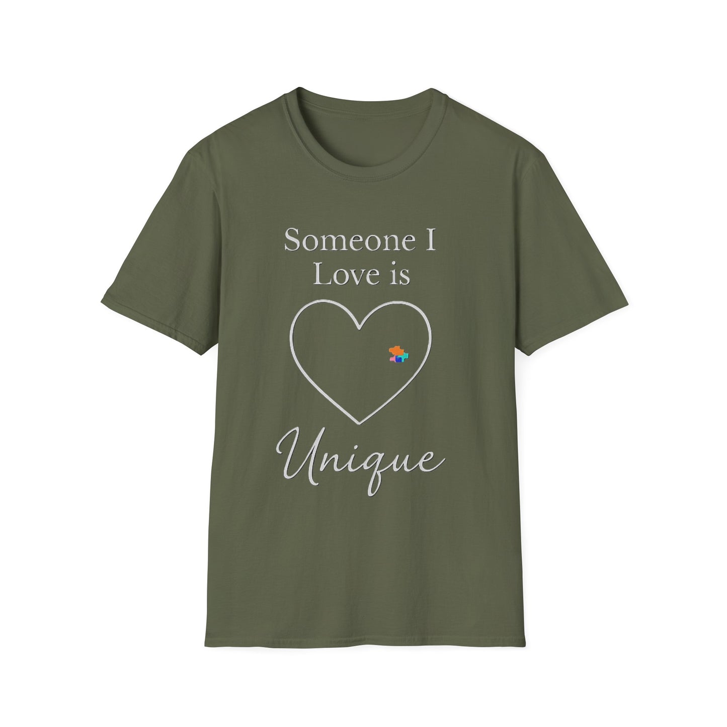 Someone I Love Is Unique Autism Awareness T-Shirt – Proud Autism Support Shirt