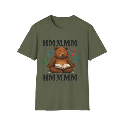Meditating Bear Reading T-Shirt | Mindfulness & Book Lover Tee | Zen Yoga Bear Graphic Shirt for Readers