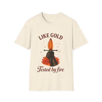 Like Gold Tested by Fire T-Shirt – Strength & Resilience Symbol Tee