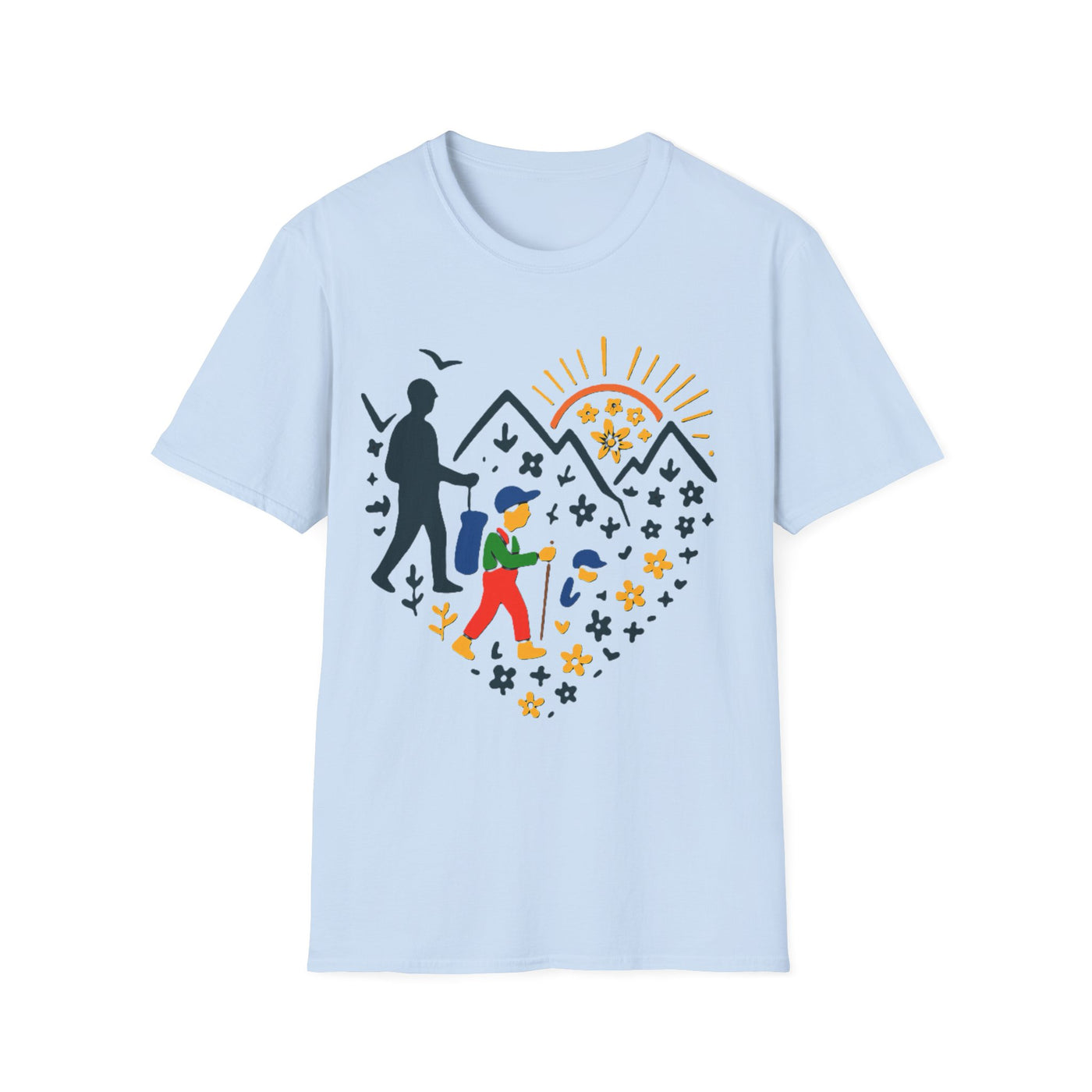 Father And Child Hiking T-Shirt - Soft Unisex Tee