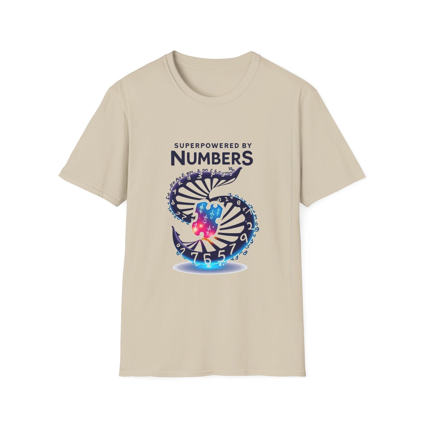 Superpowered by Numbers Graphic T-Shirt – Symbolic Energy Design