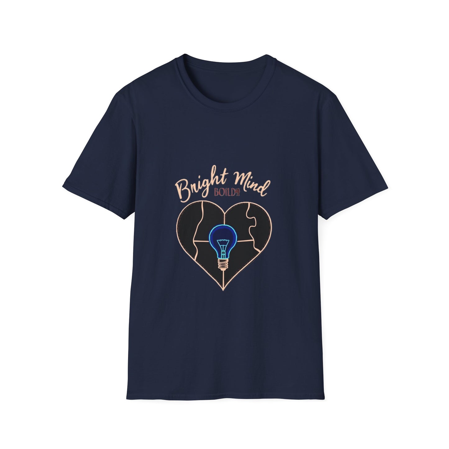 Bright Mind, Bold Heart Shirt – Autism Awareness & Empowerment T-Shirt | Puzzle & Lightbulb Design