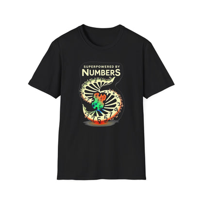 Superpowered by Numbers Graphic T-Shirt – Symbolic Energy Design