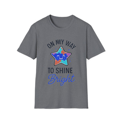 On My Way To Shine Bright Autism T-Shirt - Soft Unisex Tee