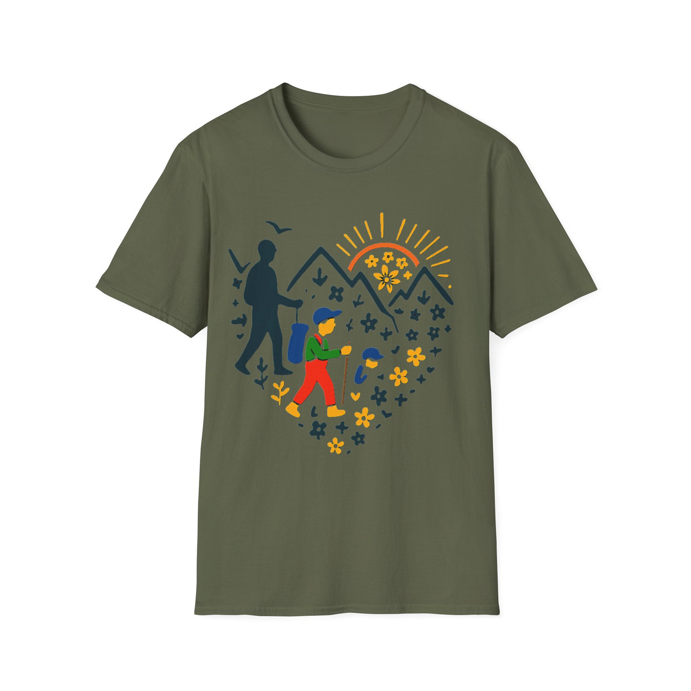 Father And Child Hiking T-Shirt - Soft Unisex Tee