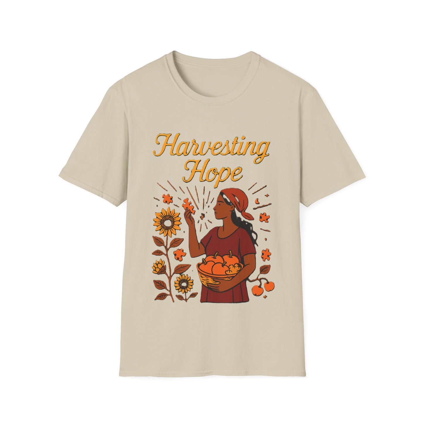 Harvesting Hope Shirt – Inspirational Sunflower Nature Graphic T-Shirt