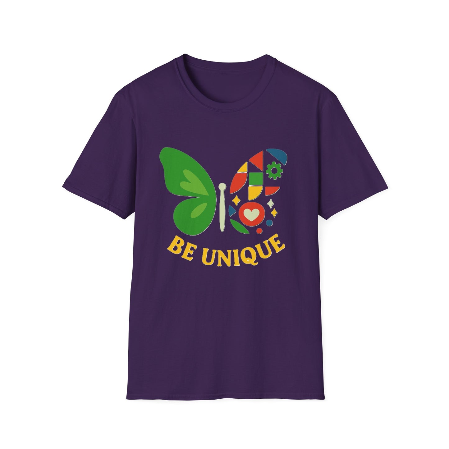 Be Unique Butterfly T-Shirt – Autism Acceptance & Neurodiversity Pride Graphic Tee