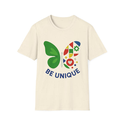 Be Unique Butterfly T-Shirt – Autism Acceptance & Neurodiversity Pride Graphic Tee