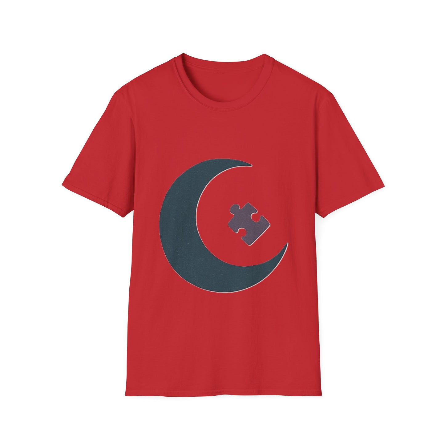 Autism Awareness Moon Puzzle T-Shirt – Minimalist Neurodiversity Tee