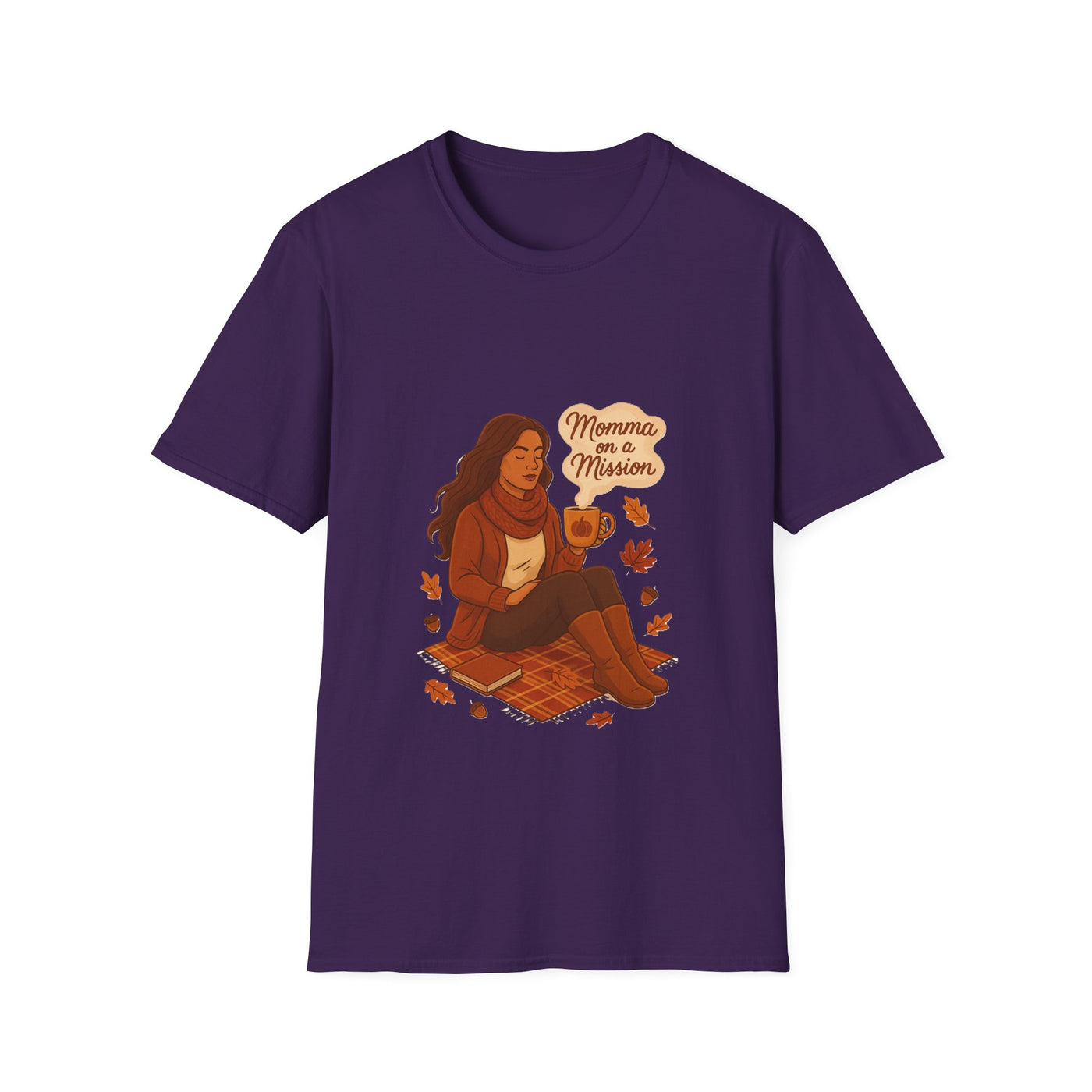 Momma on a mission autumn  T-Shirt - Soft women's Tee