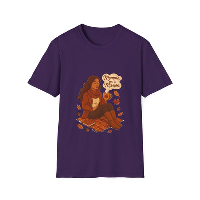 Momma on a mission autumn  T-Shirt - Soft women's Tee
