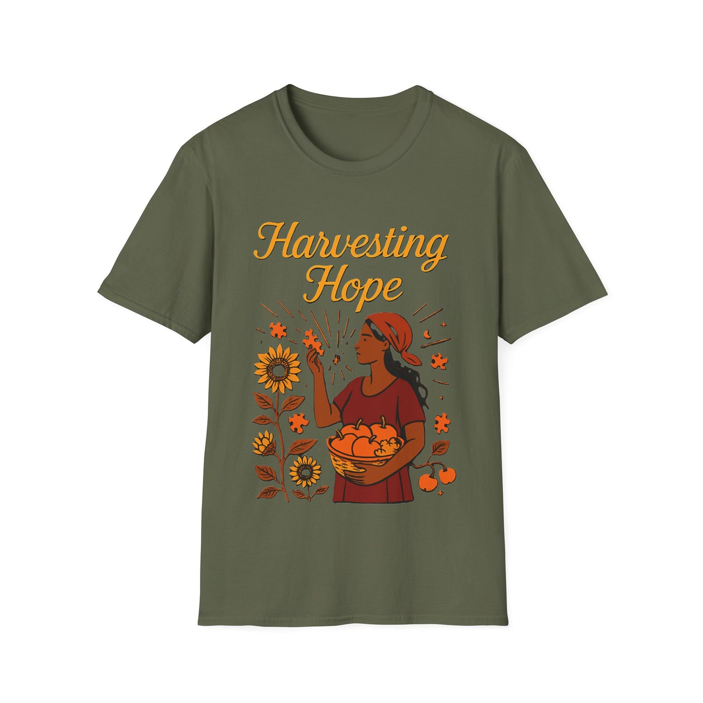 Harvesting Hope Shirt – Inspirational Sunflower Nature Graphic T-Shirt