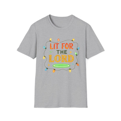 Lit for the Lord Christian Christmas Shirt – Faith Holiday T-Shirt