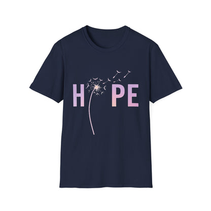 Hope Inspirational Dandelion T-Shirt – Positive Mental Health & Cancer Support Shirt