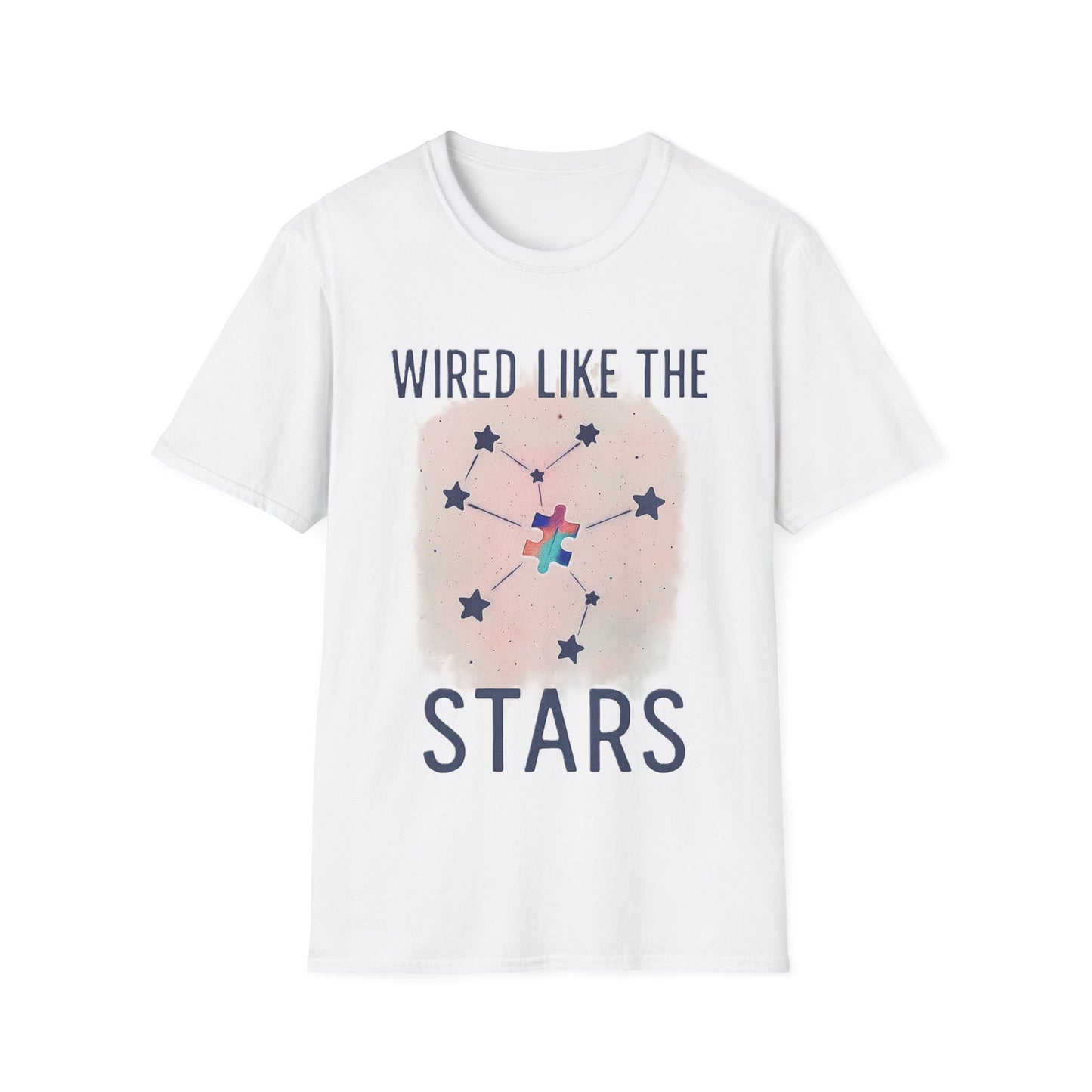 Wired Like the Stars Neurodiversity T-Shirt – Autism Pride Puzzle Star Tee