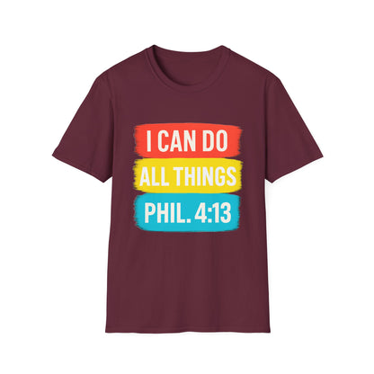 I Can Do All Things Shirt – Philippians 4:13 Christian Inspirational T-Shirt